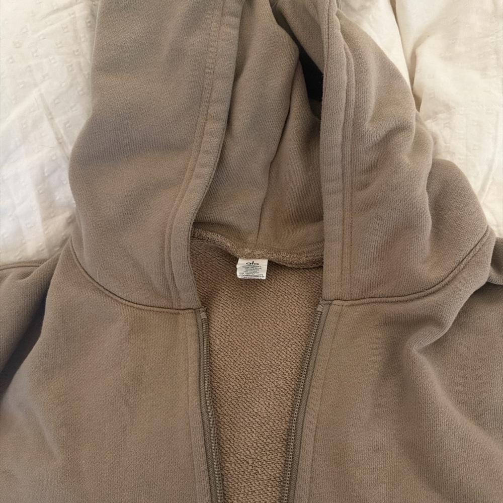 ALO Yoga Tan Zip-Up Hoodie - Picture 3 of 3
